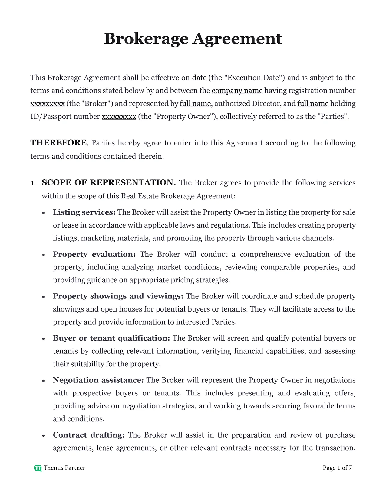 Brokerage agreement Malaysia 1