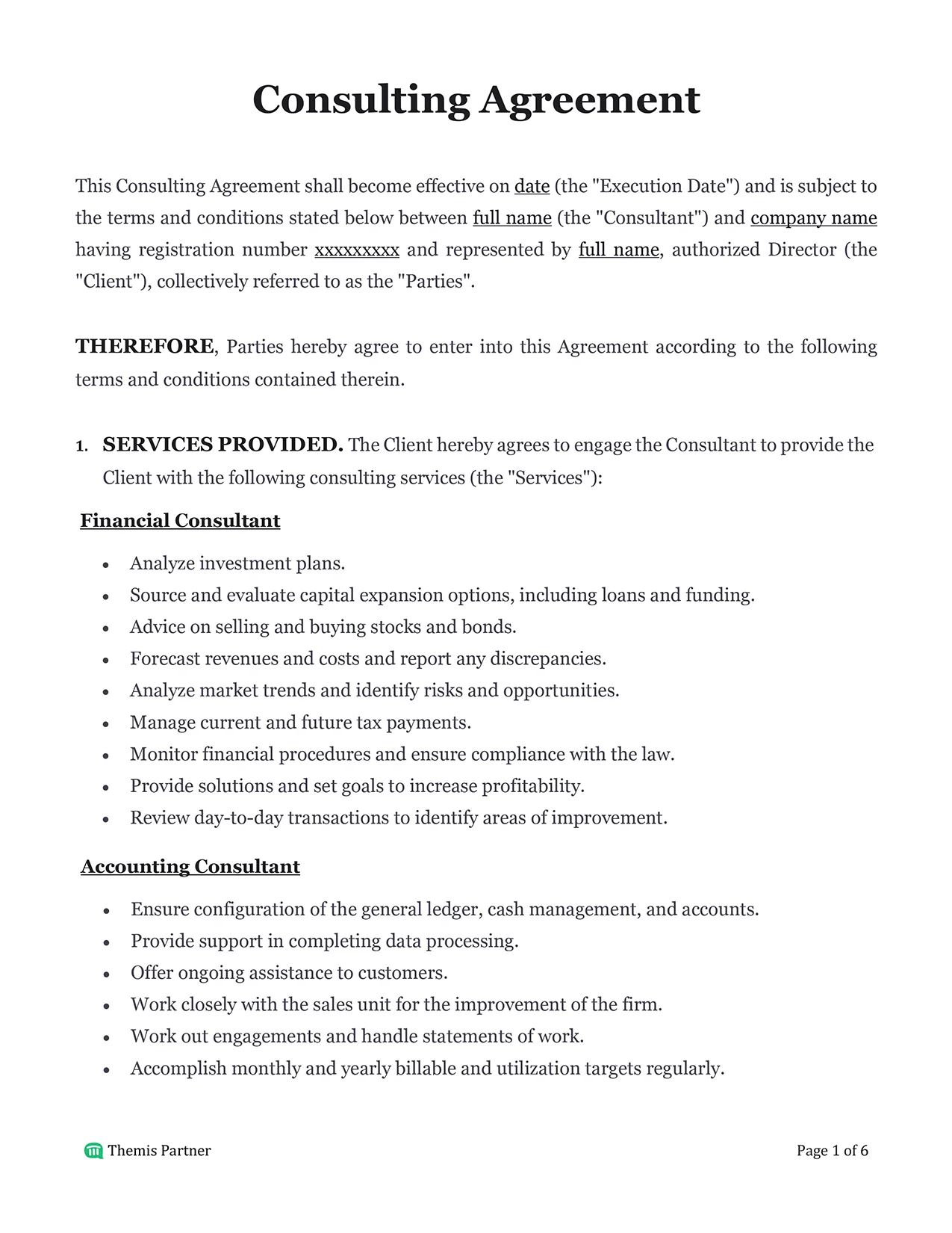 Consulting agreement Malaysia 1
