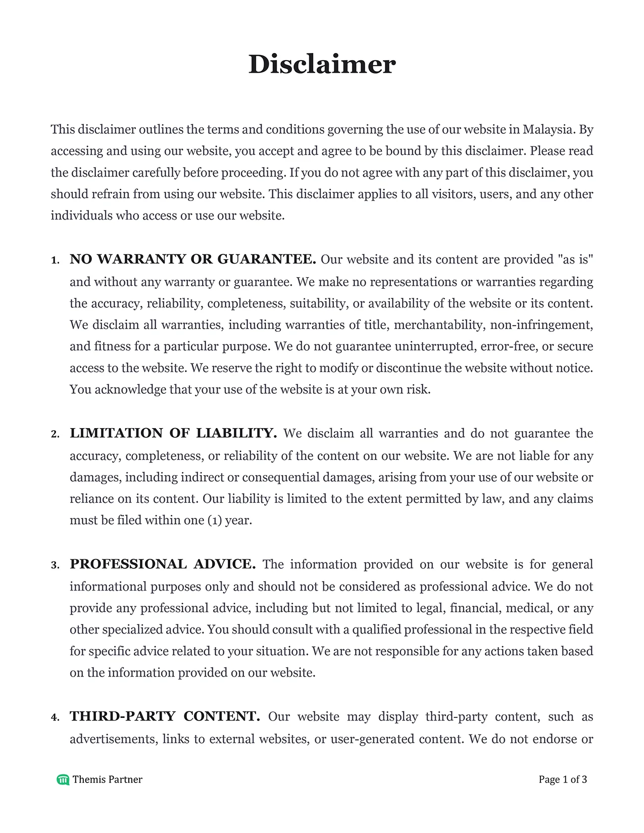 Disclaimer Malaysia 1