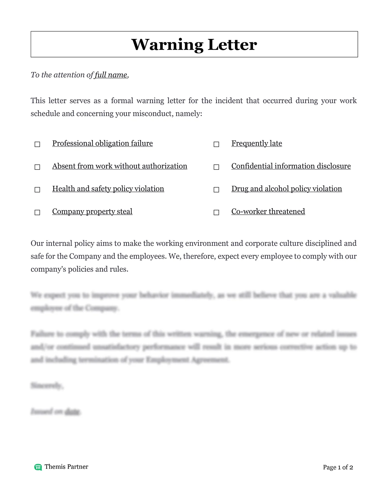 Employee warning letter Malaysia 1