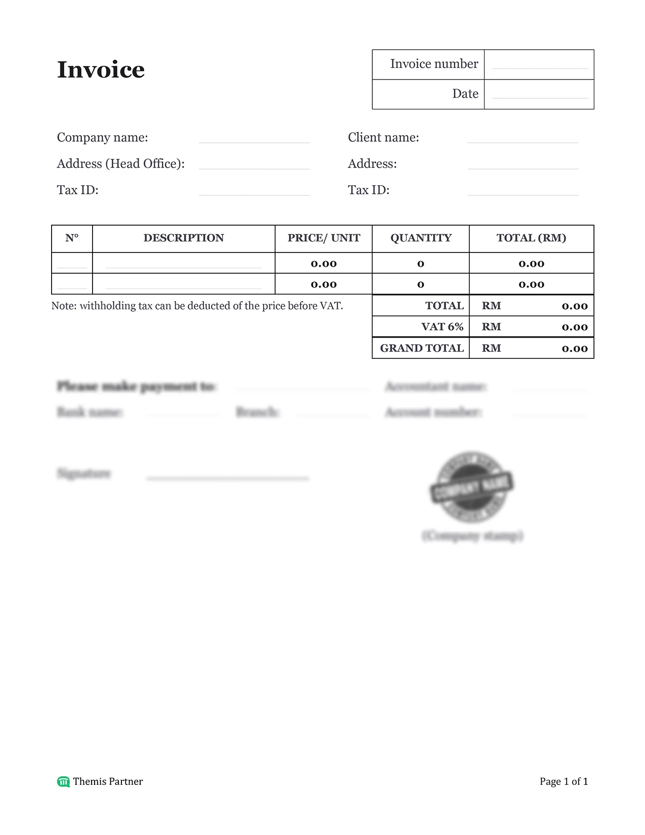 Invoice Malaysia 1