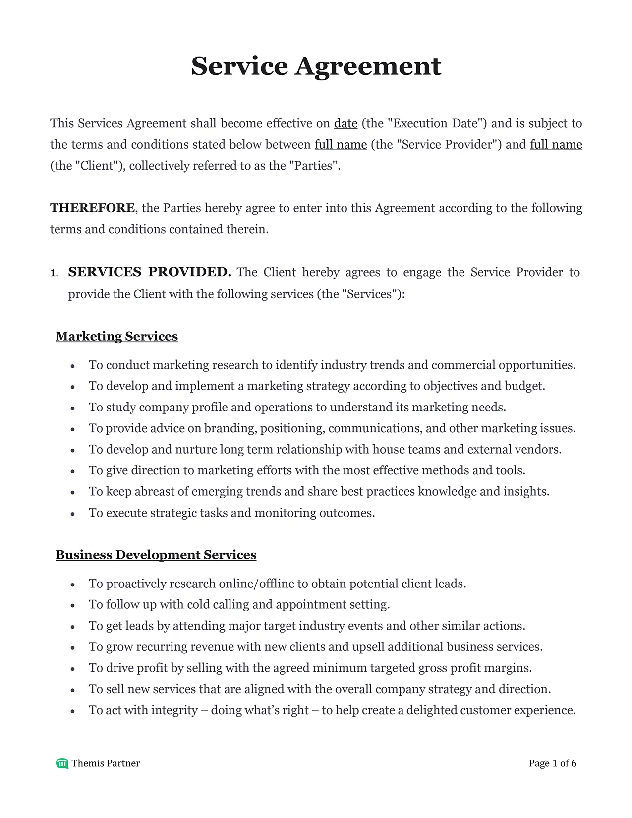 Service agreement Malaysia 1